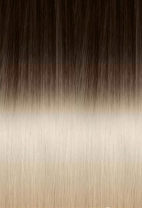 Image du produit Seiseta Classic Keratin Fusion Lisse Ombré 4/1001 Ombre Brun-Platine Blond 40/45 cm (Ombre brun-blond platine)
