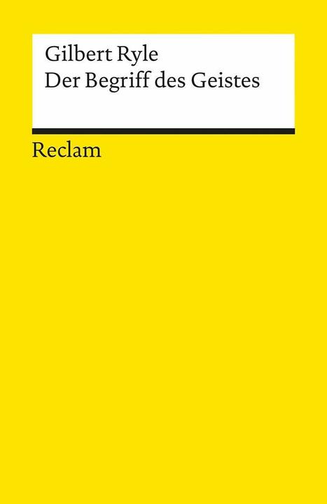 Produktbild Der Begriff des Geistes (Deutsch, Gilbert Ryle, 2015)