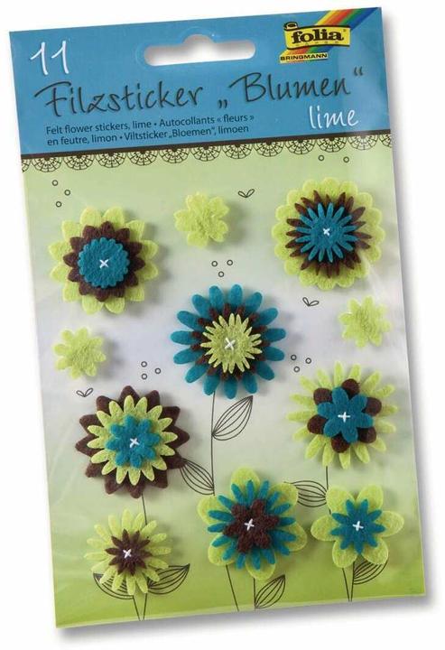 Produktbild Folia Filzsticker Blumen Lime