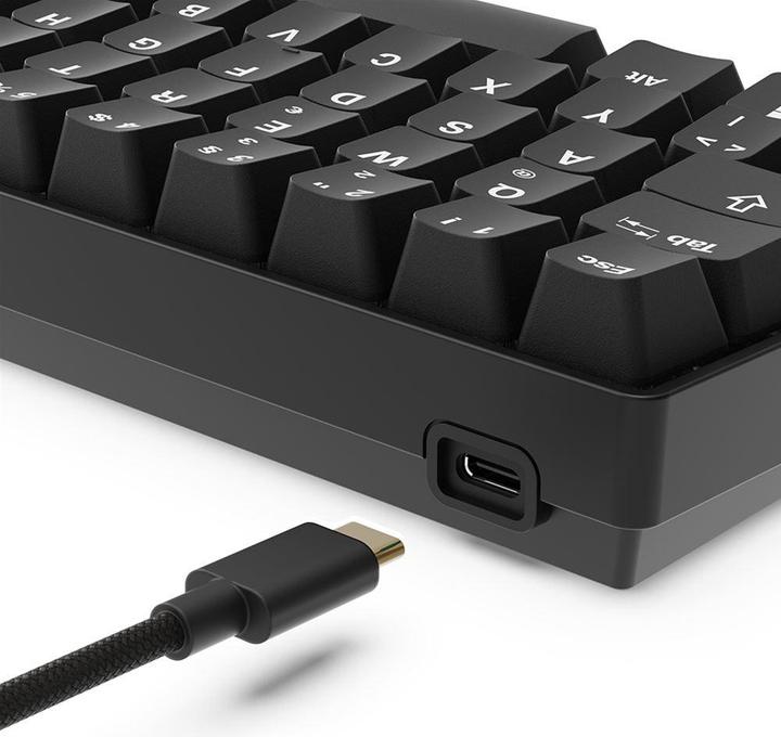 Actual product image Sharkoon SGK50 S4 Gen2 PBT bk Gateron GPRO yellow DE (DE, Cable)