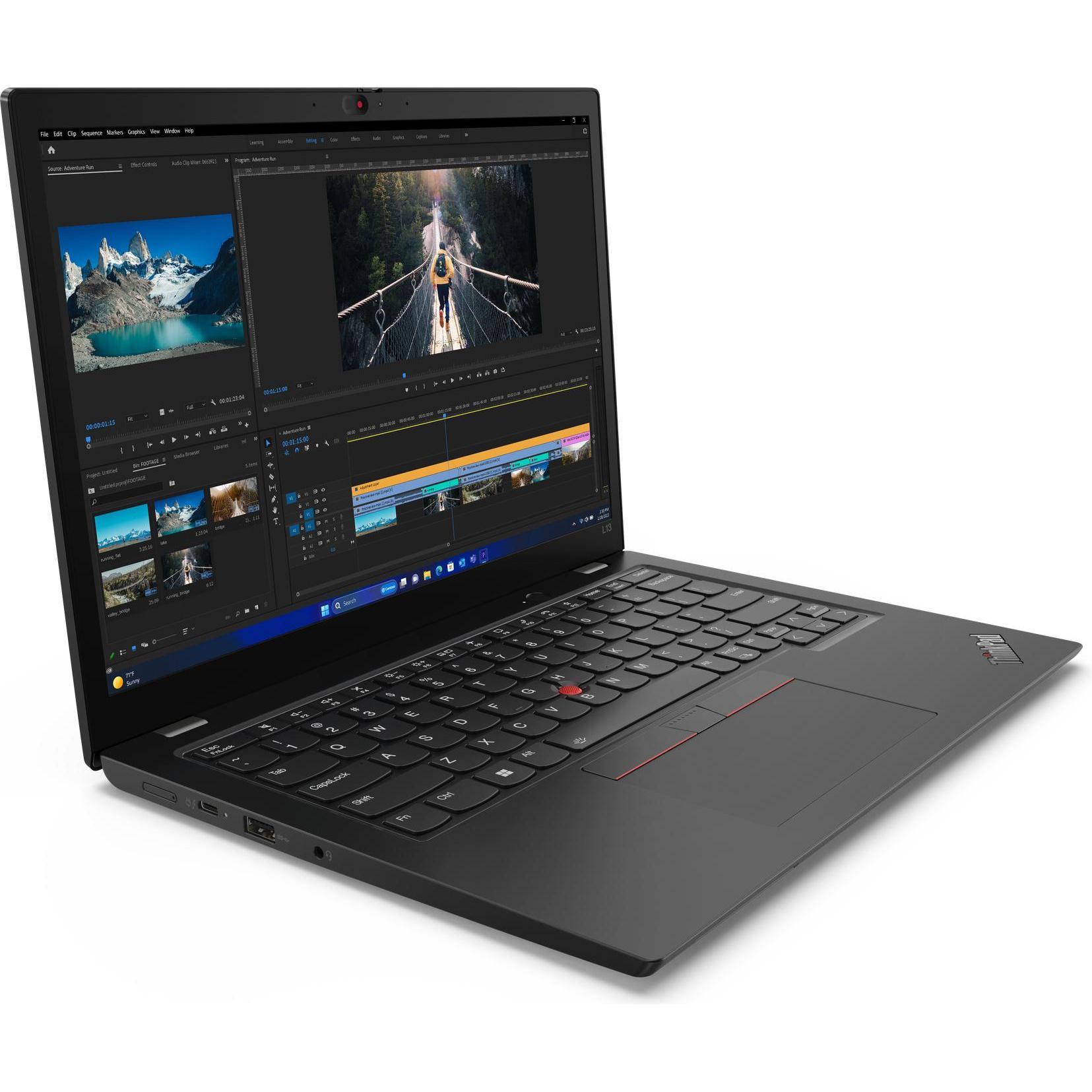 Lenovo ThinkPad L13 Gen 5 (13.30", 512 GB, 16 GB, DE, Intel Core Ultra 5 125U), Notebook, Schwarz