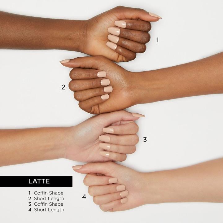 Image du produit KISS Ongles auto-adhésifs imPRESS Color MC Latte 30 pcs (L) (Ongles artificiels, 506 Latte)