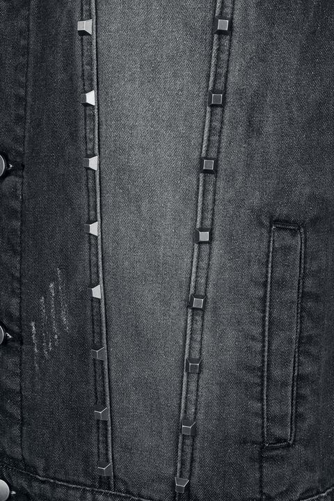 Image du produit Black Premium Vest with pyramid studs (XXL)