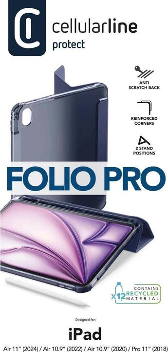 Productafbeelding Cellularline Folio - iPad Air 10,9" (2022) /Air 10,9" (2020) / Pro 11" (2018) (IPad Air 10.9, iPad Pro 11 2018 (1e Gen))
