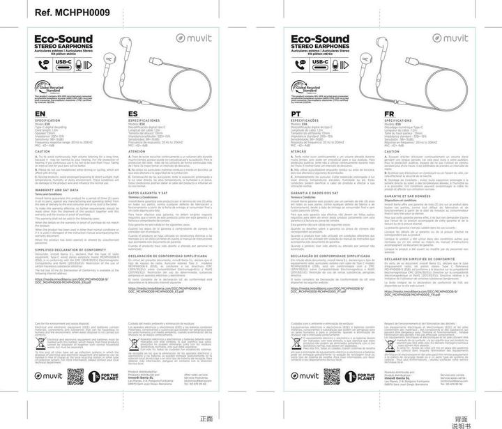 Actual product image Muvit Kopfhörer for Change E58 Weiss (NC, Cable, Wireless)
