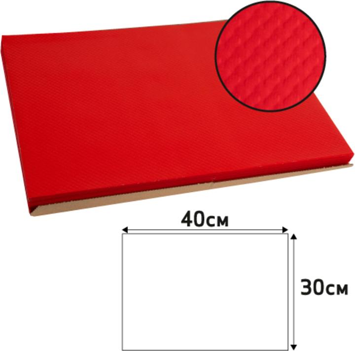 Produktbild PROnappe Einweg-Tischset, 400 x 300 mm, rot (4 Stk., 40 x 30 cm)