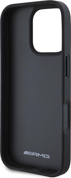 Immagine prodotto Mercedes AMG AMHCP16LGSEBK Custodia rigida per iPhone 16 Pro 6,3" in pelle con linee in rilievo Logo nero (Apple iPhone 16 Pro)