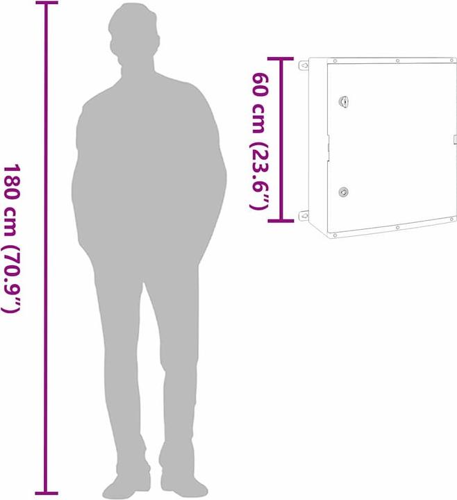 Produktbild vidaXL Werkzeugaufbewahrungsschrank (23 cm, 60 cm)
