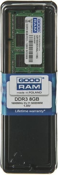 Actual product image Goodram Gr1600s3v64l11 (1 x 8GB, 1600 MHz, DDR3-RAM, SO-DIMM)