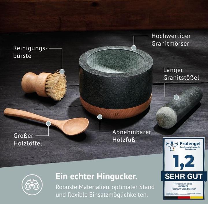 Actual product image Diemker Granite mortar with pestle