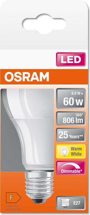 Image du produit Osram Superstar Classic A (E27, 9 W, 806 lm, 1 x, F)
