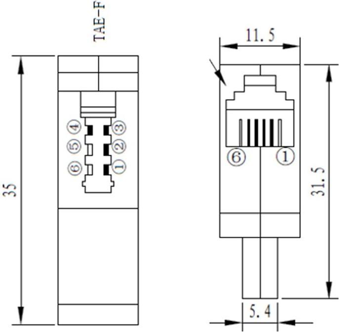 Actual product image Secomp TAE F adapter 4pin