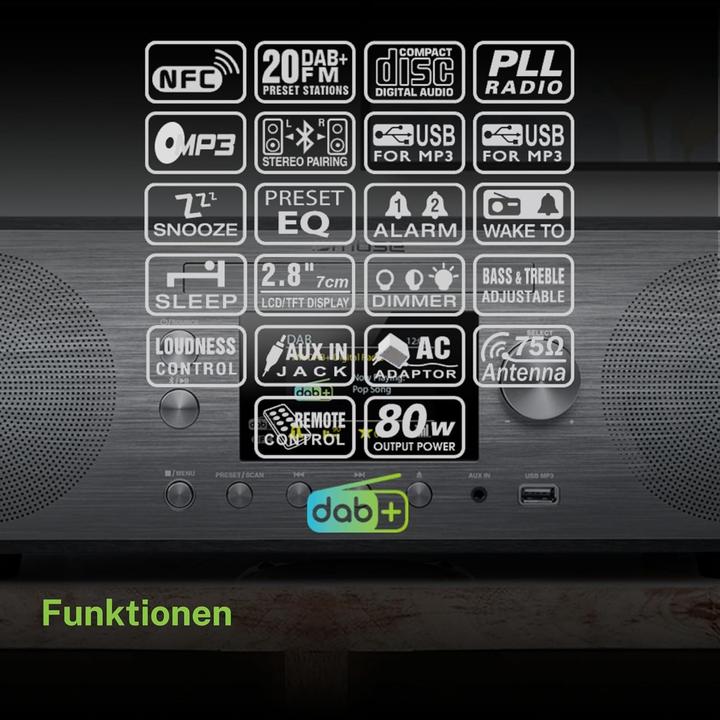 Image du produit Muse M-885 DBT (DAB+ DAB, FM, Bluetooth)