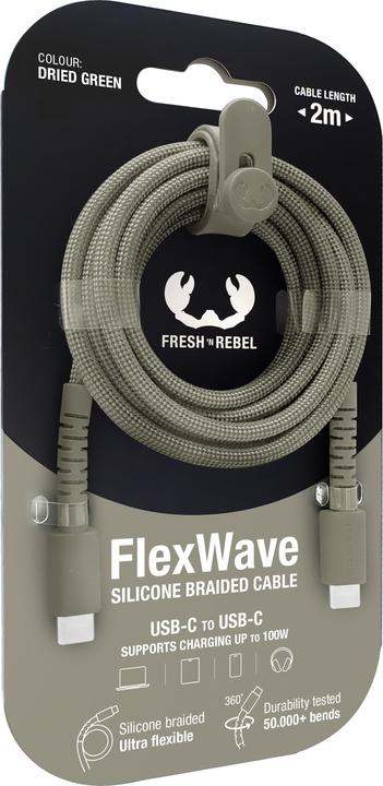 Image du produit Fresh'N Rebel Fresh 'n Rebel USB-C to USB-C Dried Gree (2 m, 100 W)
