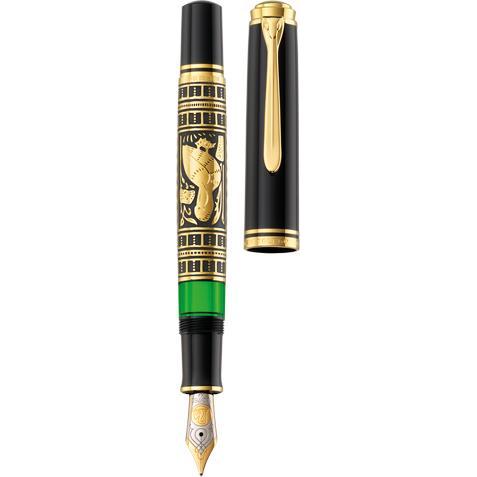 Pelikan, Schreibstifte, Füllhalter M900 Toledo EF Etui (Schwarz, Gold, 1 x)