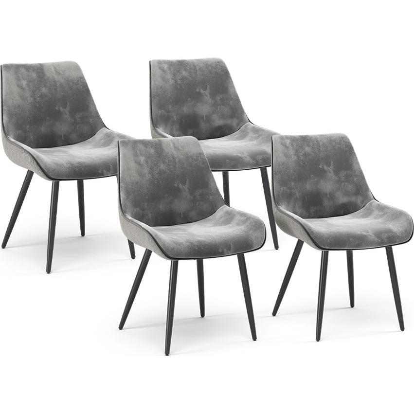 Vicco, Stühle, Esszimmerstuhl Eleganza, Grau, 4er Set