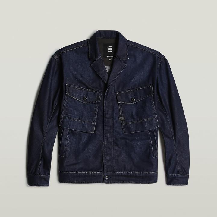 Produktbild G-Star Bend Jacket, blau, getragener Look, bequemer Sitz (S)