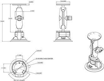 Actual product image Rammount RAM RAM-B-166-202U - Suction cup mounting for Navigator