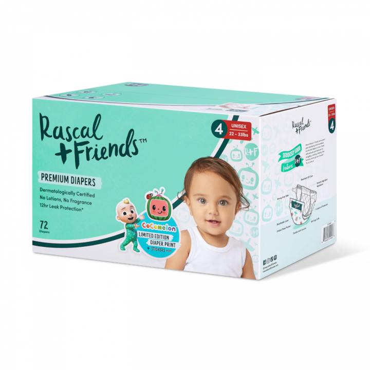 Actual product image Rascal+Friends Premium (Size 4, Pack, 72 Piece)