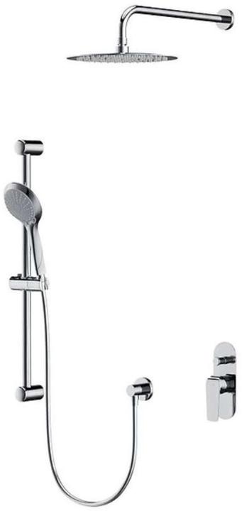 Cersanit city - doucheset met inbouwkraan, met inbouwdeel, diameter 25 cm, 3 jets, chroom