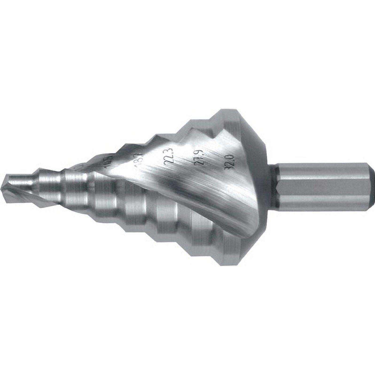 Ruko Stufenbohrer Bohrbereich 6 - 32 mm HSS spiralgenutet Schneidenanzahl 2 Stufenanzahl 8 (6 - 32 mm) (101057/RUKO)