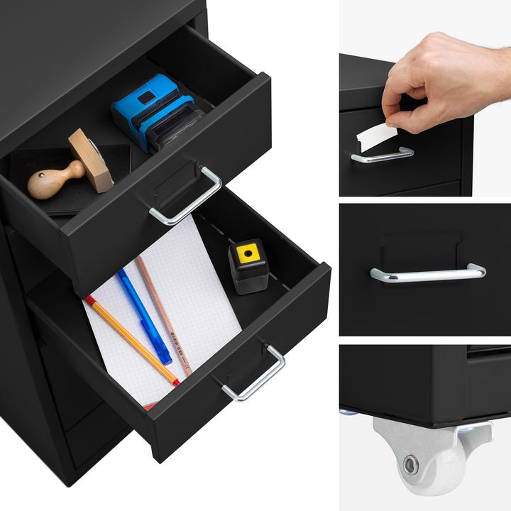 Actual product image tectake roll containers (41 x 28 x 69 cm)