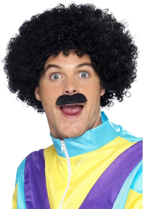 Actual product image Smiffys Mens Scouser Wig & Moustache Set