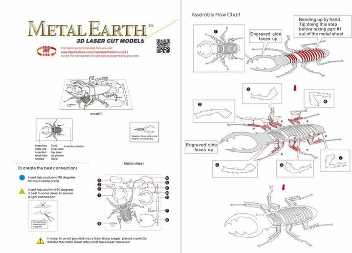 Actual product image Metal Earth Stag Beetle (Stag Beetle)