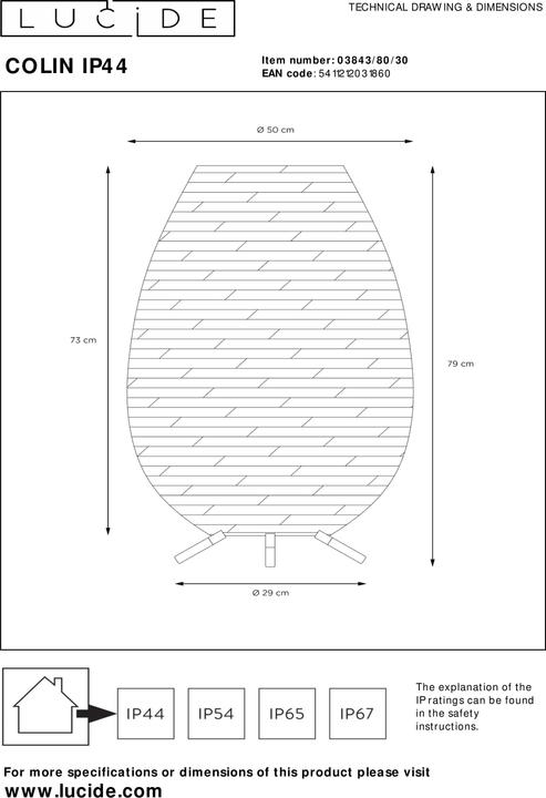 Produktbild Lucide Colin (180 lm, IP44)