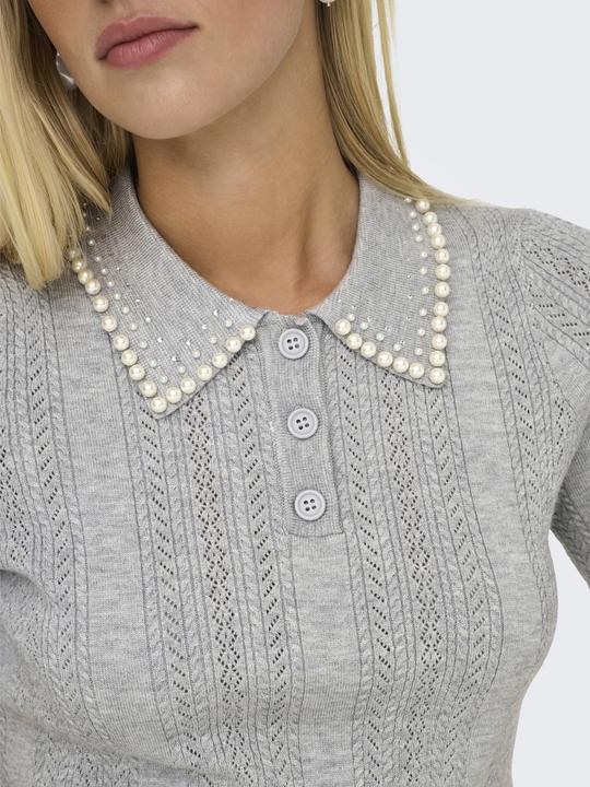 Produktbild Only Normal geschnitten Polokragen Strickoberteil Polo (L)