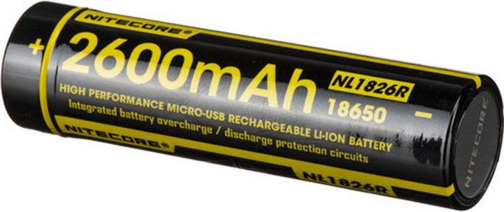 Actual product image Nitecore 18650 USB Akku 2600mAh NL1826r