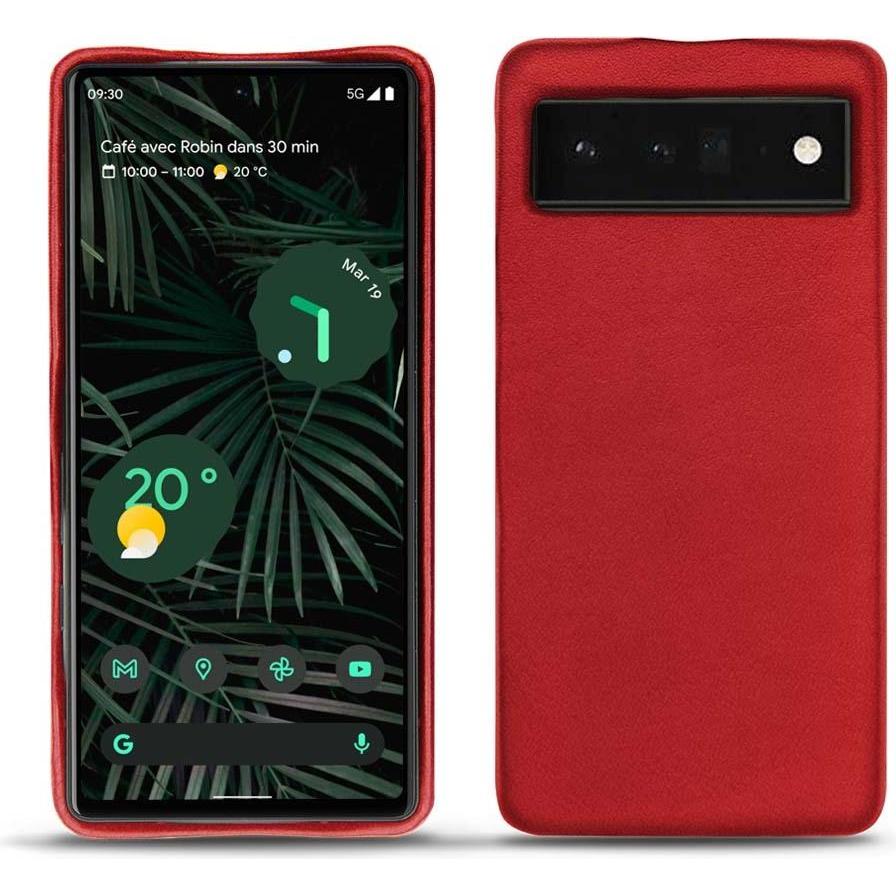 Noreve Lederschutzhülle (Google Pixel 6 Pro), Smartphone Hülle, Rot