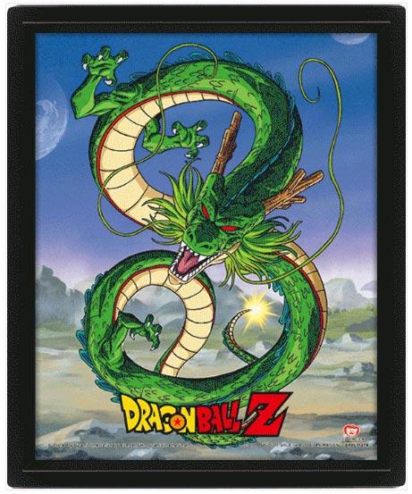Actual product image Pyramid Framed 3D Cornice Dragon Ball Z Shenron Unleashed 26x20cm (26 x 20 cm)