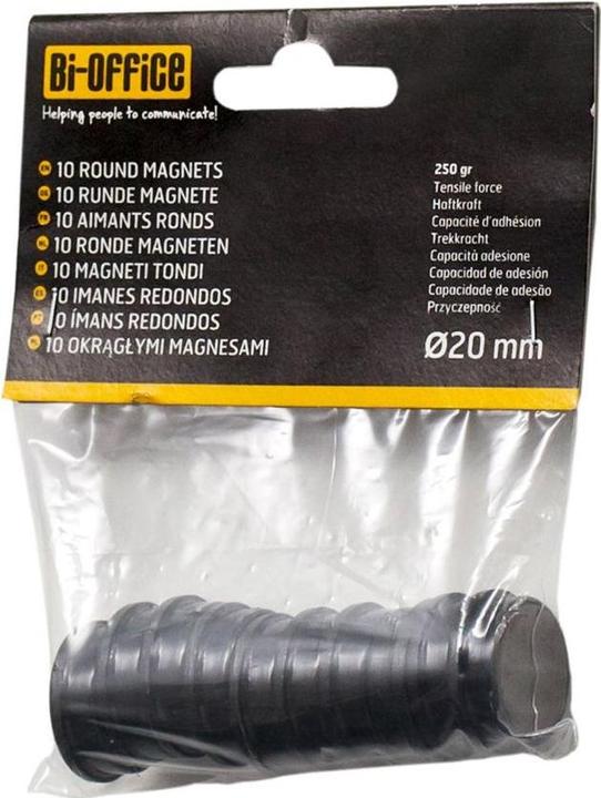 Produktbild Bi-Office Super Strong Magnets schwarz (10x)