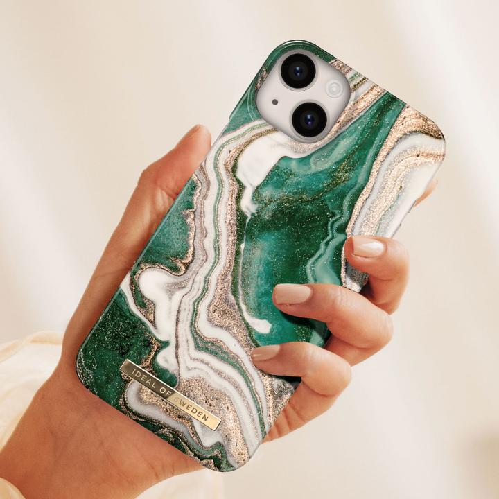 iDeal of Sweden iPhone 14, 13 Hülle Cover Fashion Case Golden Emerald Marble
