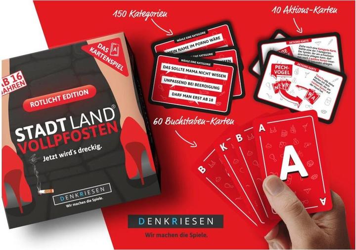 Image du produit Denkriesen Stad Land Vollpfosten - Jeu de cartes Red Light Edition (d) (Allemand, 3 - 6 Joueur)
