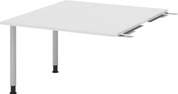 Hammerbacher Verbindungsplatte höhenverstellbar KT12C weiss, silber rechteckig 120,0 x 130,0 x 72,0 -