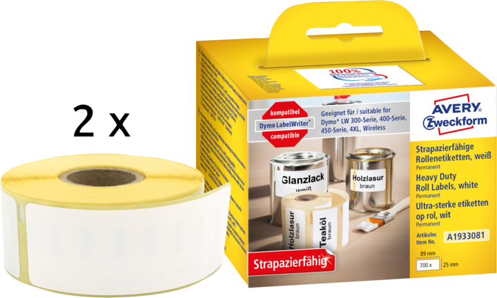 Image du produit Avery sal Étiquettes (rouleau) 89 x 25 mm film 1 kit