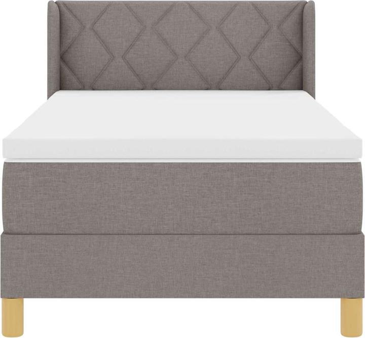 Image du produit VidaXL Lit Boxspring Avec Matelas Tissu Taupe (100 x 200 cm)