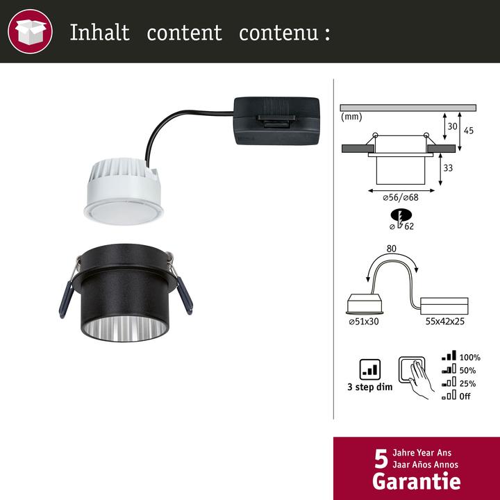 Produktbild Paulmann Einbauleuchte Gil Set (470 lm)