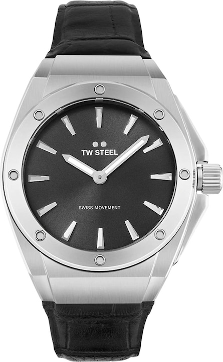 Produktbild TW 1000 Steel CE4033 Horloge CEO Tech Dames 38mm Swiss Movement Zwart Leer (Analoguhr, 38 mm)