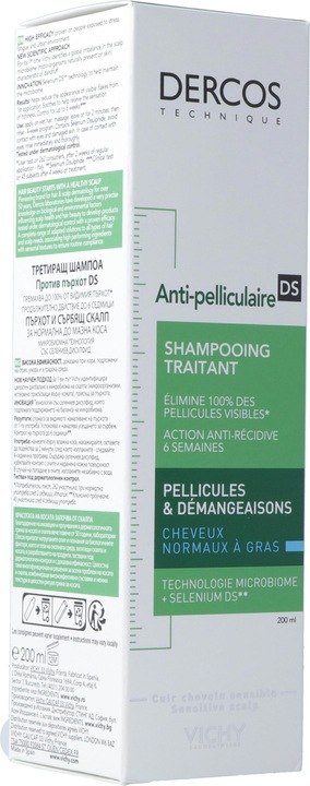 Image du produit Vichy Dercos Shampooing Anti-Pelliculaire cheveux gras (200 ml, Shampoing liquide)
