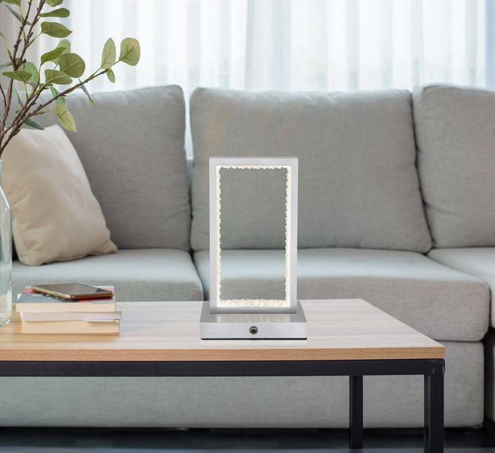 Produktbild Globo Samega LED Tischleuchte 3W CCT Matt, Aluminium 23cm 24008A (300 lm)