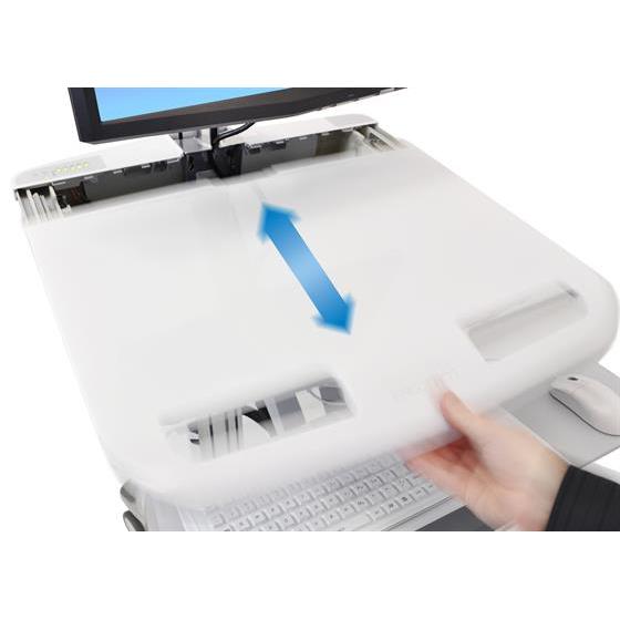 Thumbnail - Ergotron Cart with LCD Arm, LiFe Powered, 3 Drawers - Wagen - für LCD-Display / PC-Ausrüs, Notebookwagen, Weiss