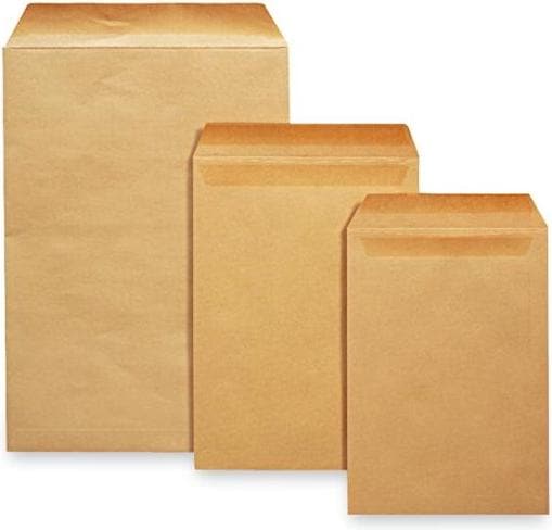 Bong Lønningspose 4P, 95 x 145 mm, brun, pakke a 500 stk. (95 x 145 mm, 500 x)