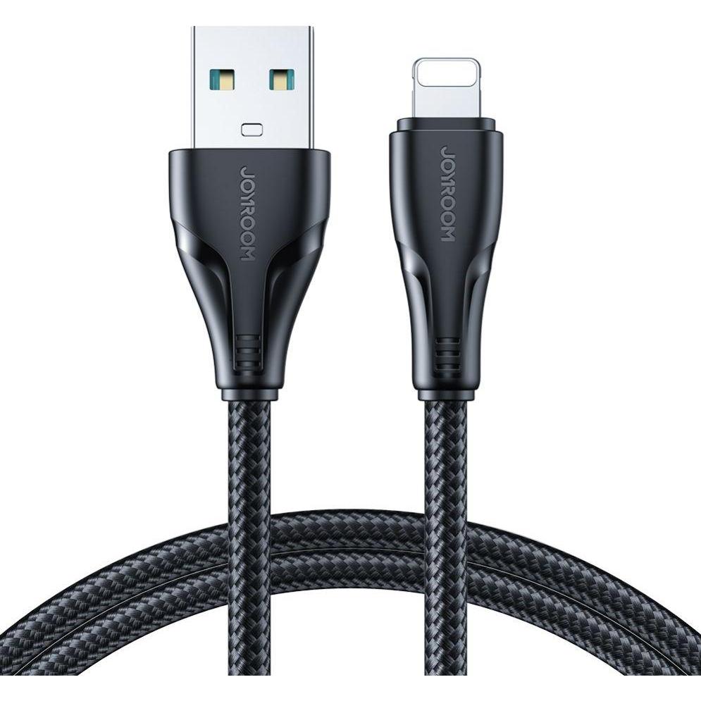 Joyroom S-UL012A11 Surpass Series 2.4A USB-A to Lightning Fast Charging Data Cable 2m-Black (2 m, USB 3.0), USB Kabel