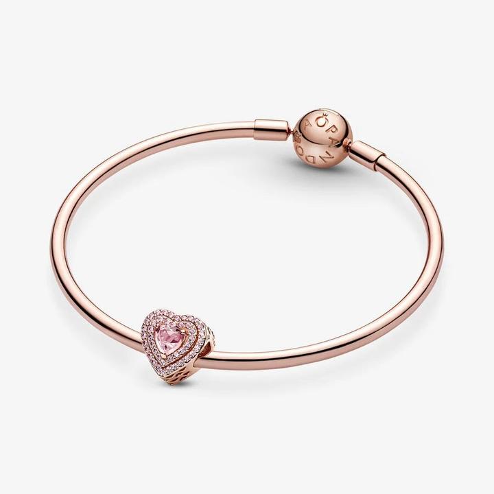Immagine prodotto Pandora Charms/Beads a forma di cuore di rosa (Metallo, placcato oro rosa)