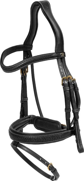 Image du produit Dy'on Bridon équitation anatomique muserolle combinée tressé avec Pull
