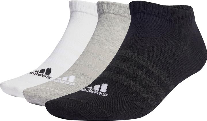 Black, medium grey mottled, White