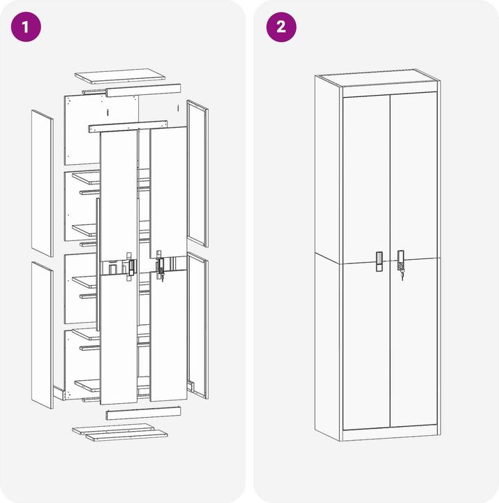 Actual product image vidaXL Aufbewahrungsschrank (40 x 60 x 200 cm)